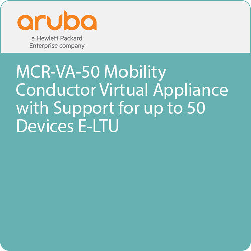 HPE Networking MCR-VA-50 Mobility Conductor Virtual Appliance with Support for up to 50 Devices E-LTU