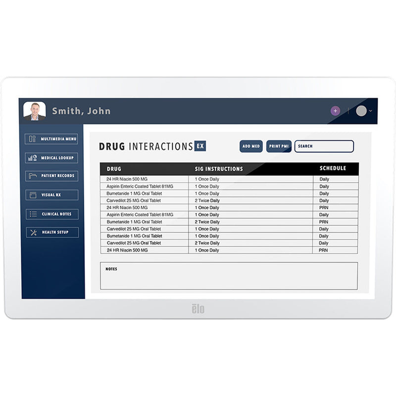 Elo Touch 2203LM 22" Full HD Medical Touchscreen Monitor with TouchPro (White, No Stand)