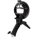 FotodioX Pro Flash Bracket Holder with Handle for Speedlight Flash Guns and Bowen Mount Strobes