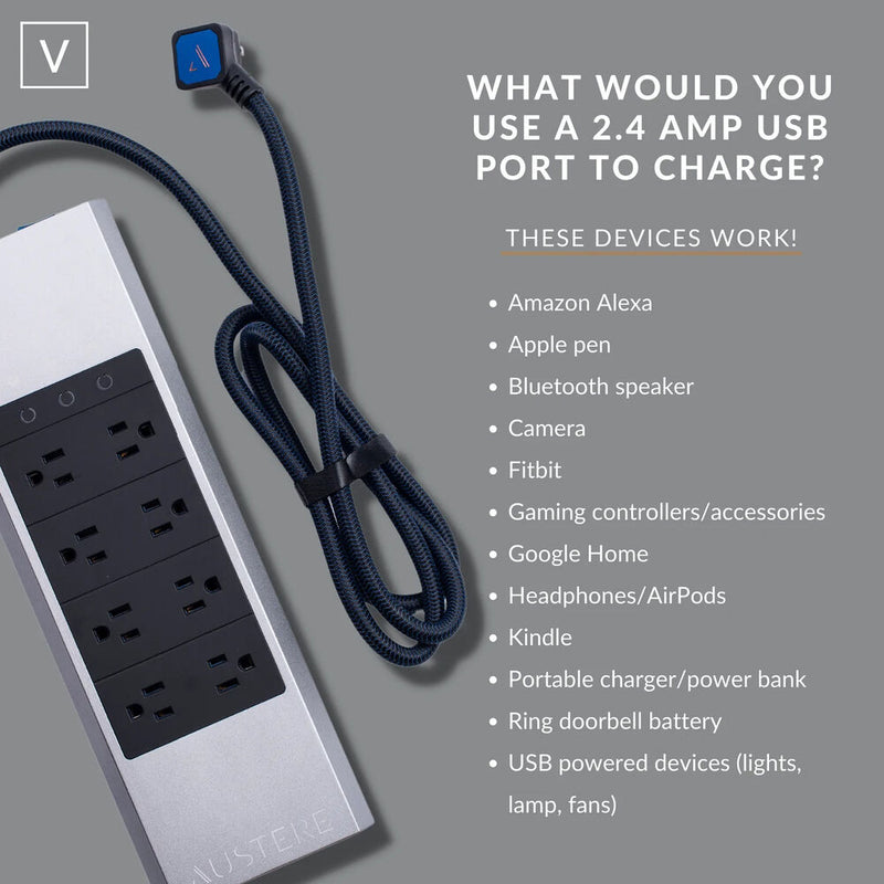 Austere V Series 8-Outlet Surge Protector