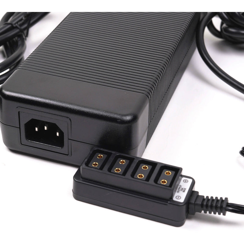 IndiPRO Tools 15V, 20A AC Power Supply to 4-Way D-Tap Splitter (10')