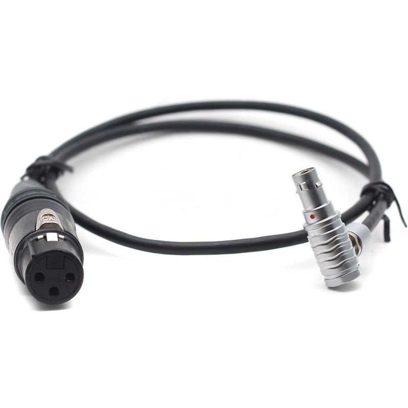 DigitalFoto Solution Limited Right-Angle 6-Pin Male LEMO to 3-Pin Female XLR Audio Cable for ARRI ALEXA Mini LF (2')