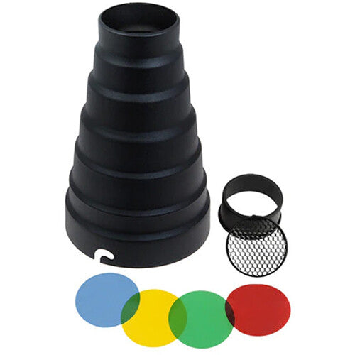 FotodioX Snoot with Grid and Gels for Elinchrom Mount