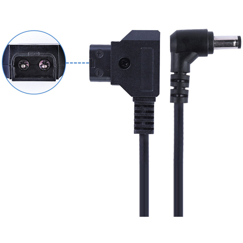 DigitalFoto Solution Limited Right-Angle D-Tap to Right-Angle DC Barrel Power Cable (3.9')