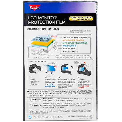 Kenko LCD Monitor Protection Film for the Canon EOS 90D or 80D Camera