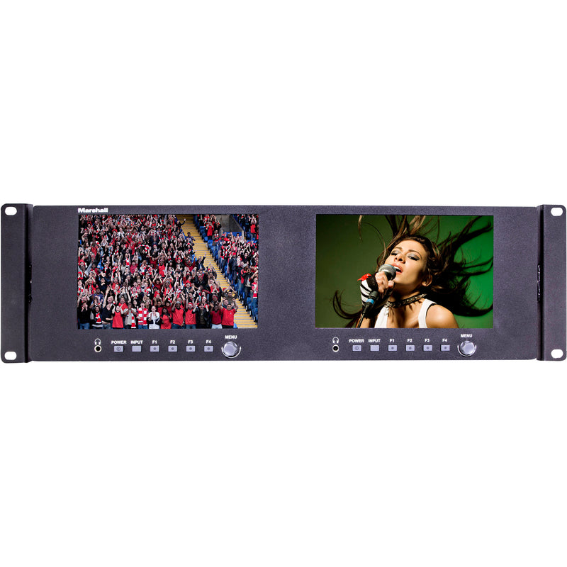 Marshall Electronics ML-702 Dual 7" LCD Rackmount Monitor (3 RU)