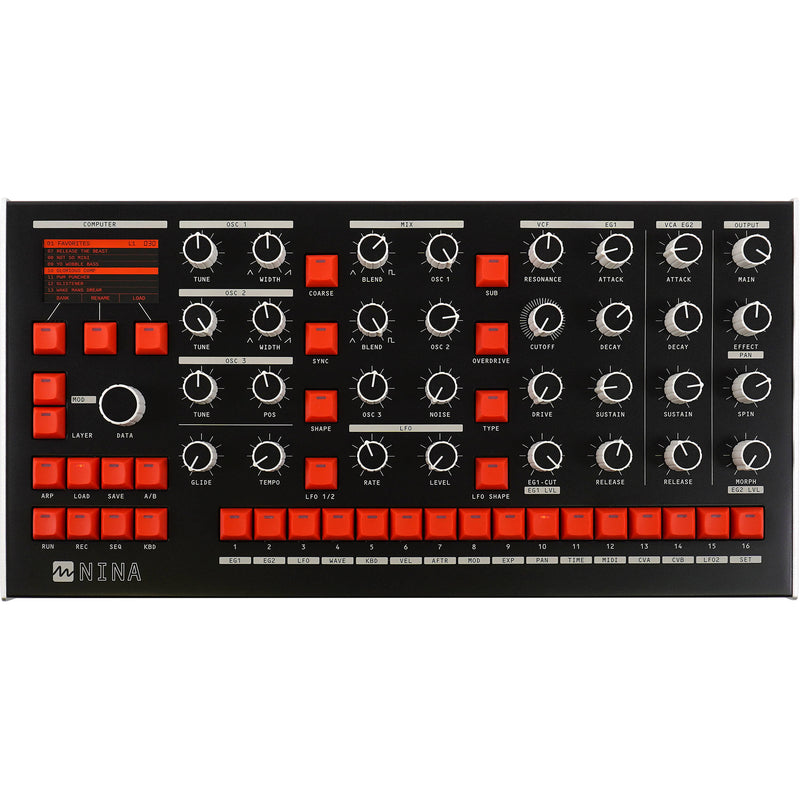 MELBOURNE INSTRUMENTS NINA 12-Voice Analog Polyphonic Multitimbral Synthesizer with Motorized Controls