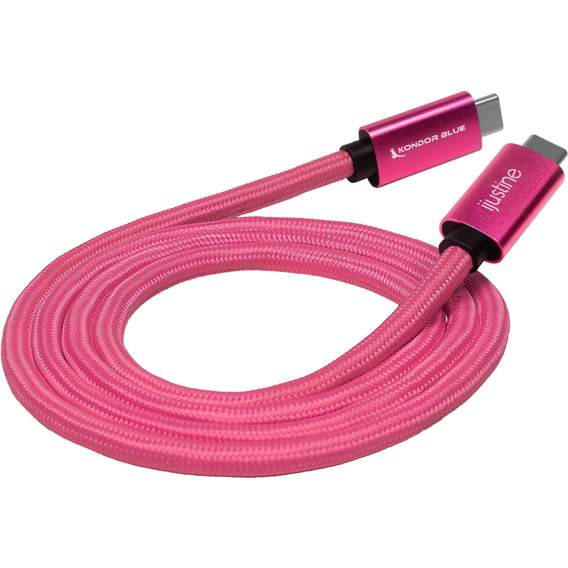 Kondor Blue iJustine Thunderbolt 4 Male Cable (3', Pink)