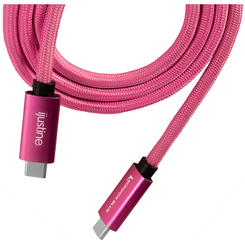 Kondor Blue iJustine Thunderbolt 4 Male Cable (3', Pink)