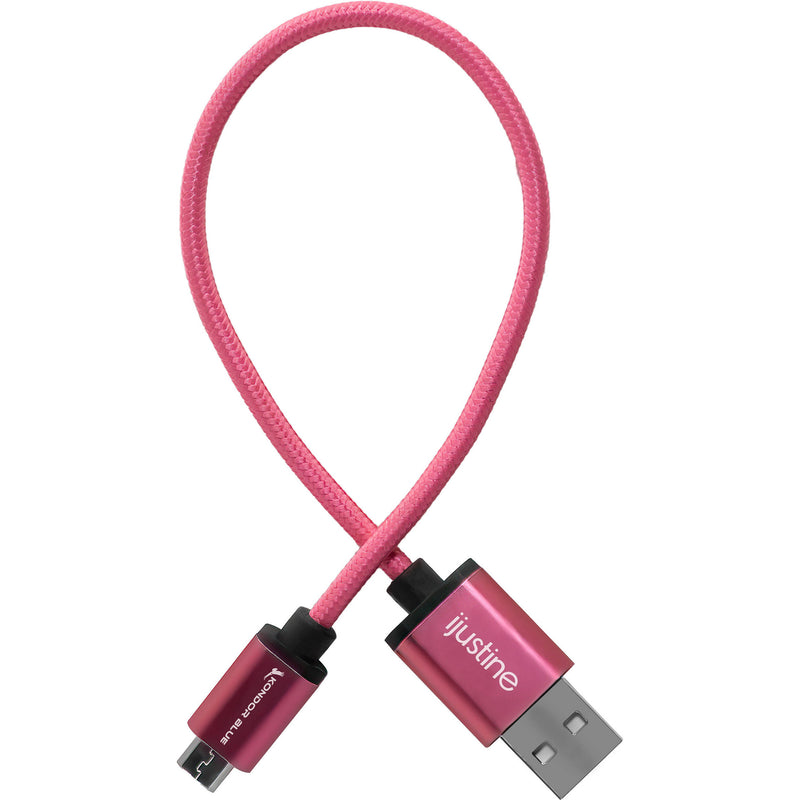 Kondor Blue iJustine Micro-USB to USB-A Charge and Sync Cable (10", Pink)