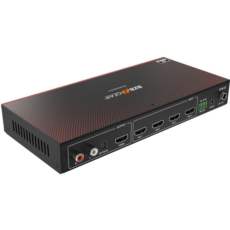 BZBGEAR 4x1 4K60 Multiviewer with Seamless Switcher and Audio De-Embedder