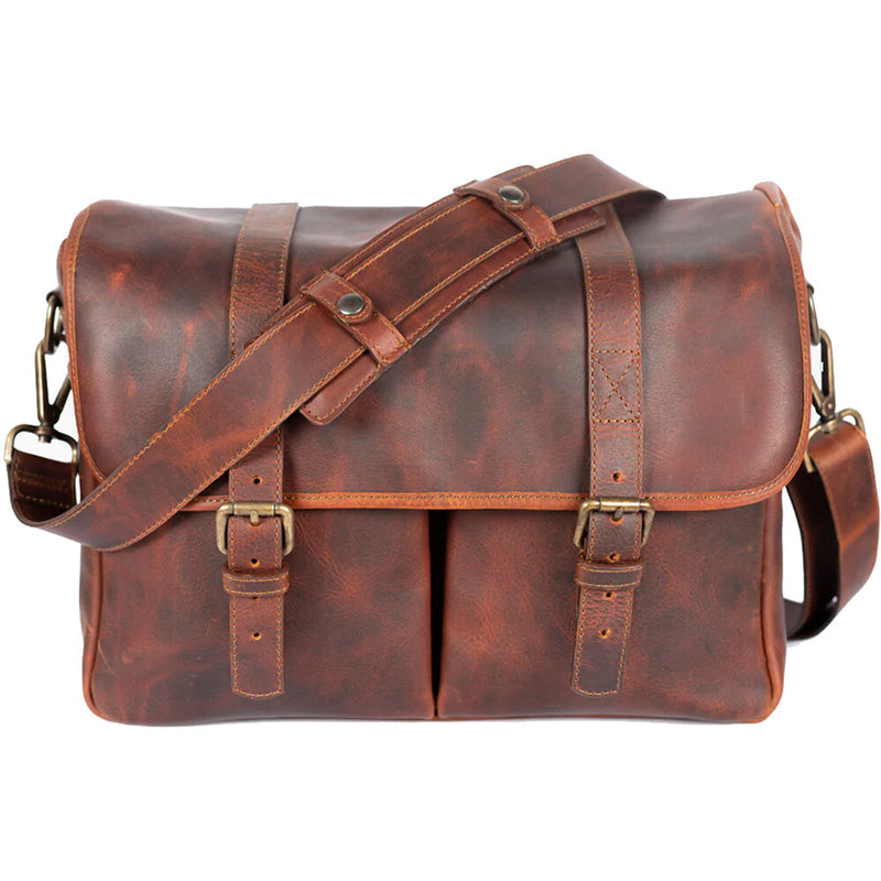 Bronkey Roma Leather Messenger Bag (Cognac)