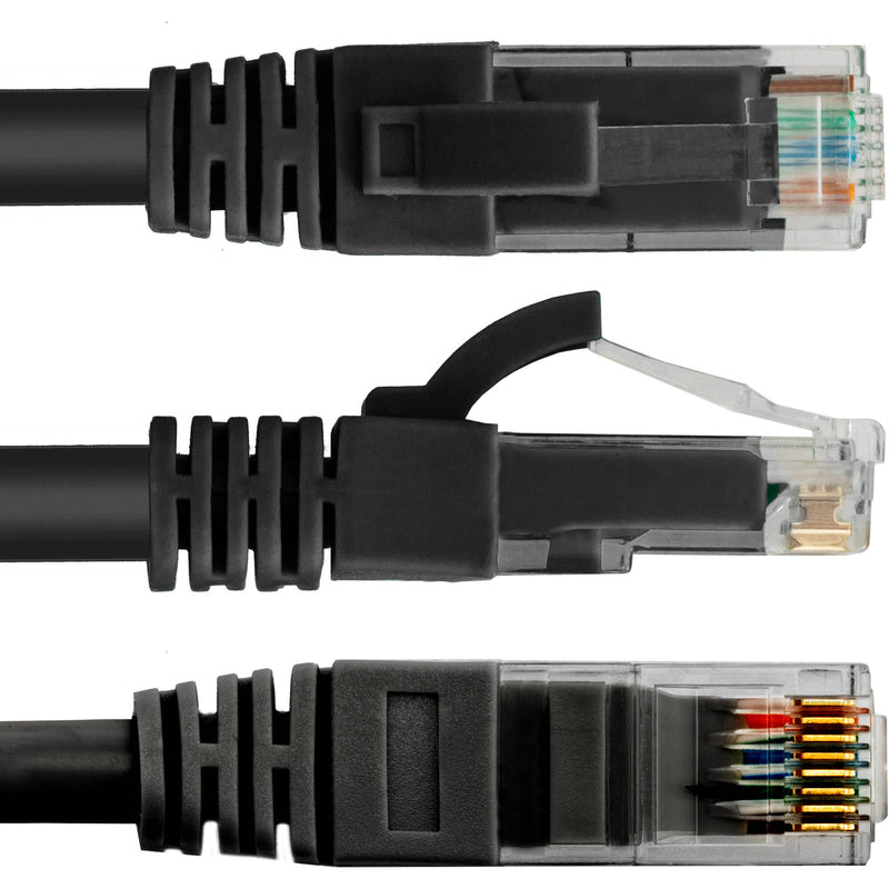 Pearstone Cat 6 Snagless Network Patch Cable (Black, 50')