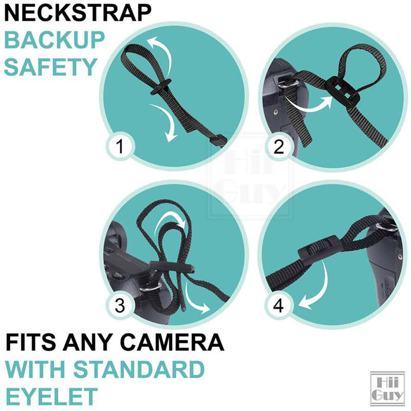 HiiGuy XXL Camera Strap (Black, 44")