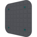 Vicoustic VicOffice Wall Acoustic Panel for Mounting to Glazed Panel in VicBooth Office (Square 8, 23.4 x 23.4", Gray)