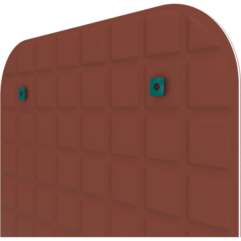 Vicoustic VicOffice Wall Acoustic Panel for Mounting to Glazed Panel in VicBooth Office (Square 8, 23.4 x 23.4", Brown)