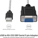 Sabrent USB to RS-232 DB9 Serial 9 pin Adapter (Prolific PL2303, 1')