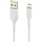 Belkin BoostCharge Braided Lightning to USB-A Cable (6.6', White)