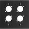 My Custom Shop WP2X4-BA 2-Gang 4-D Series Anodized Aluminum Wall Plate (Black)