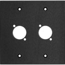 My Custom Shop WP2X2-BA 2-Gang 2-D Series Anodized Aluminum Wall Plate (Black)