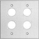 My Custom Shop WP2X4-CA 2-Gang 4-D Series Anodized Aluminum Wall Plate (Clear)