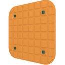 Vicoustic VicOffice Wall Acoustic Panel for Mounting to Glazed Panel in VicBooth Office (Square 8, 23.4 x 23.4", Pumpkin Orange)