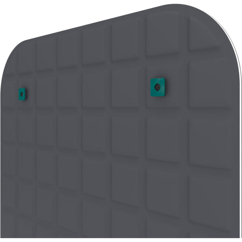 Vicoustic VicOffice Wall Acoustic Panel for Mounting to Glazed Panel in VicBooth Office (Square 8, 23.4 x 46.8", Gray)