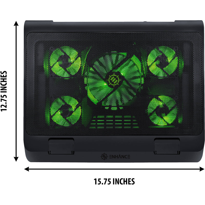 Enhance GX-C1 Laptop Cooling Stand (Green LED)