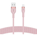 Belkin BoostCharge Pro Flex Lightning to USB-A Cable (6.6', Pink)