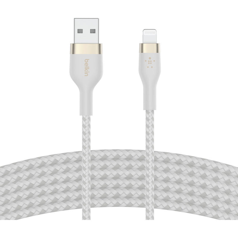 Belkin BoostCharge Pro Flex Lightning to USB-A Cable (9.8', White)