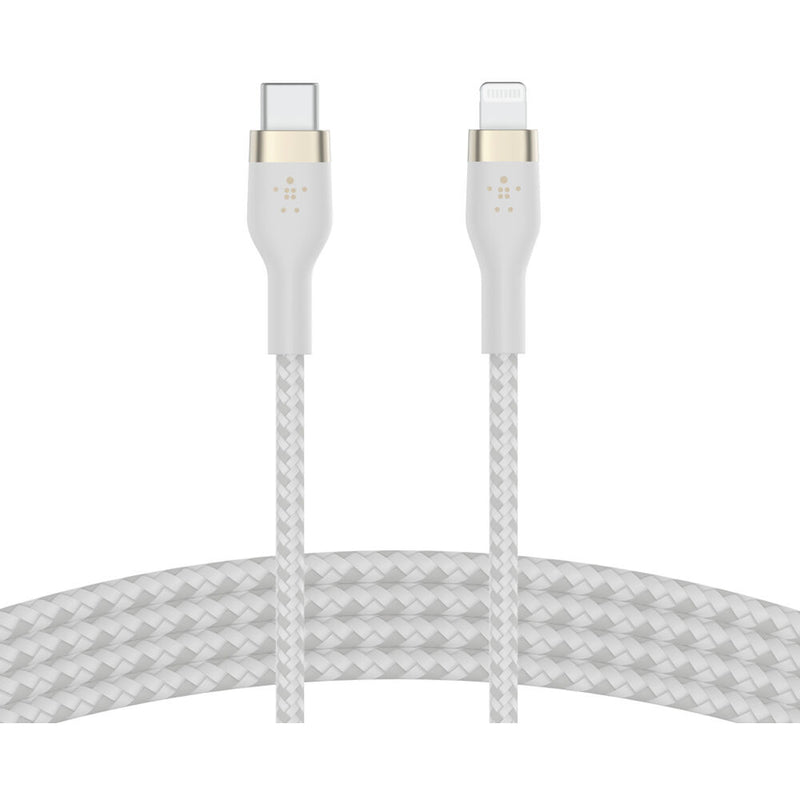 Belkin BOOST CHARGE PRO Flex USB-C to Lightning Male Cable (6.6', White)