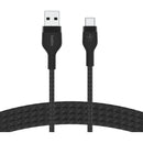 Belkin BoostCharge Pro Flex Braided Silicone USB-A to USB-C Cable (6.6', Black)