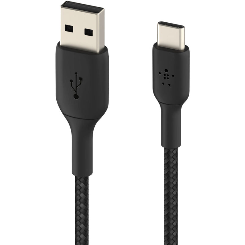 Belkin BoostCharge Braided USB-C to USB-A Cable (3.3', Black)