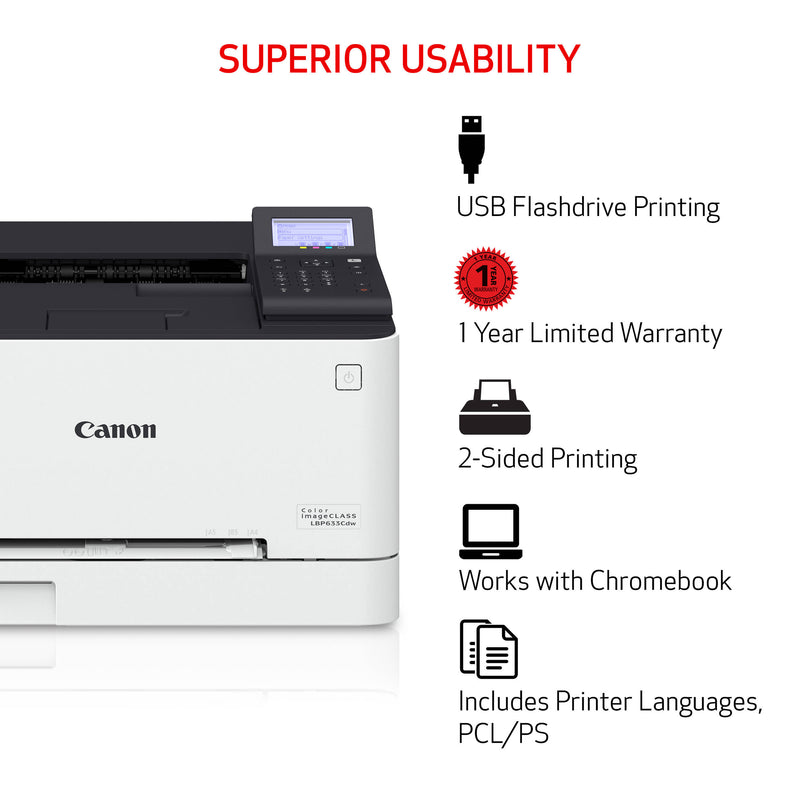 Canon imageCLASS LBP633Cdw Wireless Color Laser Printer