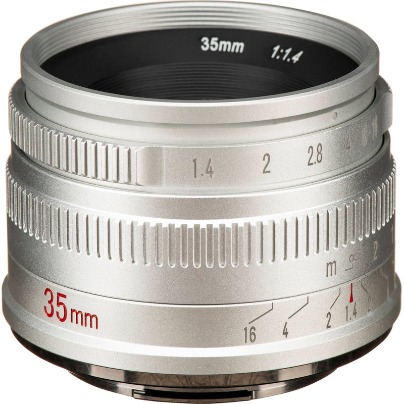 7artisans Photoelectric 35mm f/1.4 Lens for Canon EF-M (Silver)