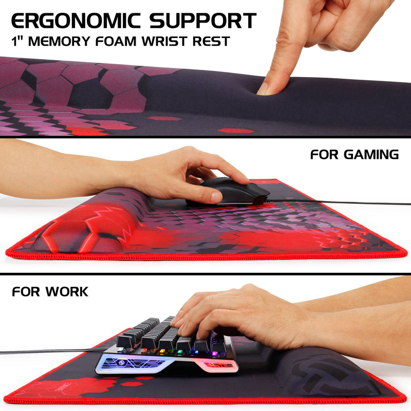 Enhance XXL Extended Gaming Mouse Pad (Red)