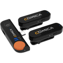 Comica Audio Vimo S UC 2-Person Wireless Microphone System with USB-C Connector for Mobile Devices (Black, 2.4 GHz)