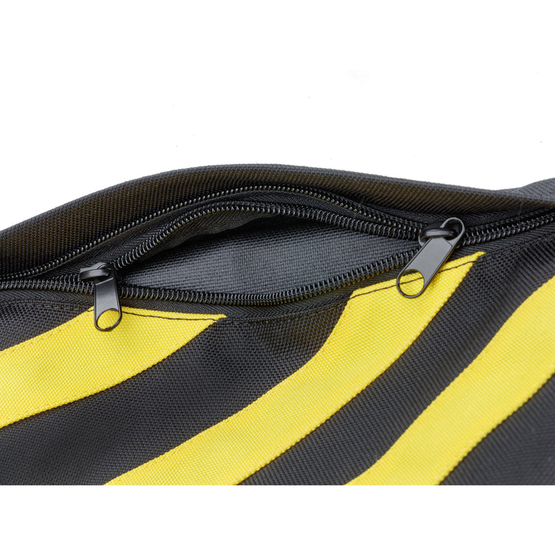 Impact Filled Saddle Sandbag (15 lb, Caution Striped)