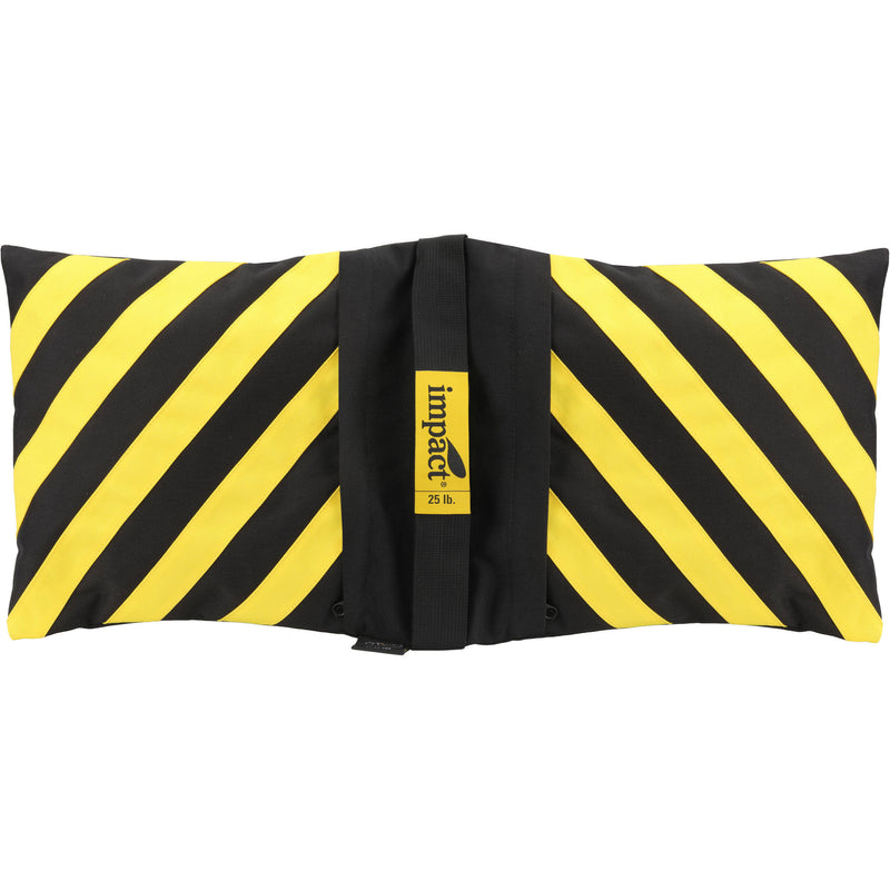 Impact Filled Saddle Sandbag (25 lb, Caution Striped)