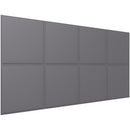 Vicoustic VicWallpaper VMT Square 30 (Gray, 46.85 x 23.43 x 0.39", 8-Pack)