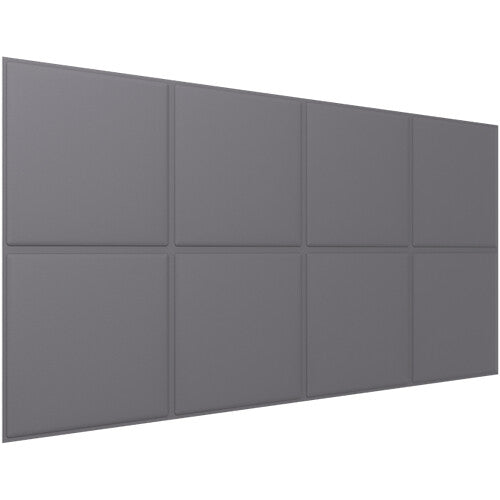 Vicoustic VicWallpaper VMT Square 30 (Gray, 46.85 x 23.43 x 0.39", 8-Pack)