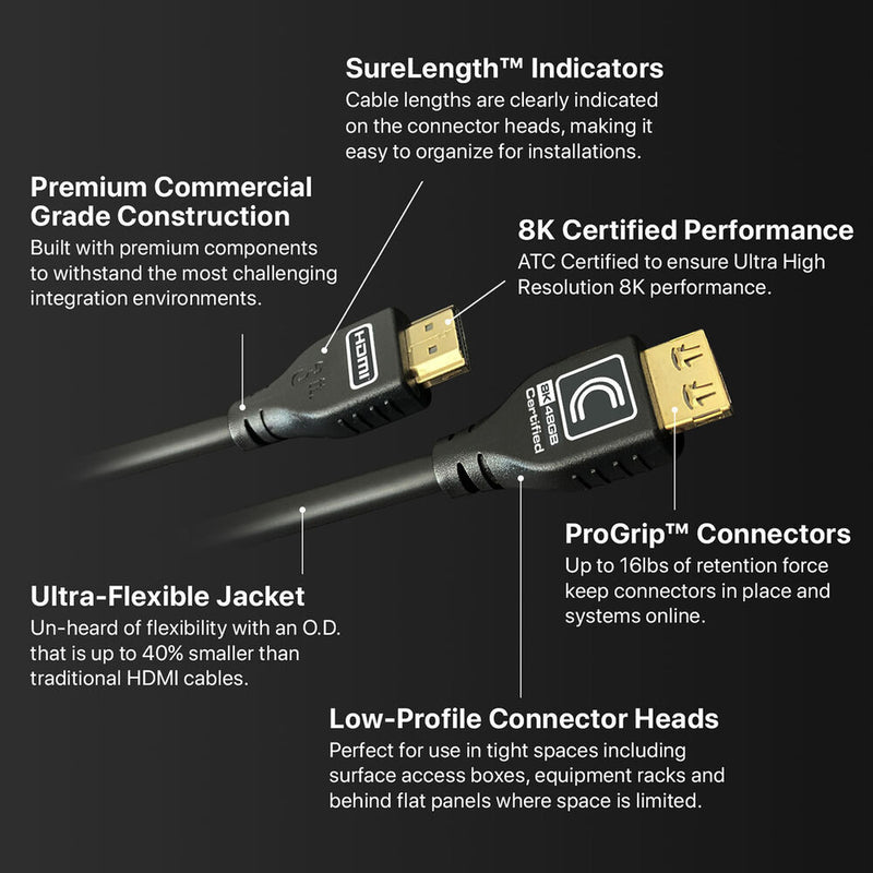 Comprehensive MicroFlex Pro AV/IT Integrator Series Active Ultra High-Speed 8K 48Gb/s HDMI Cable (15')