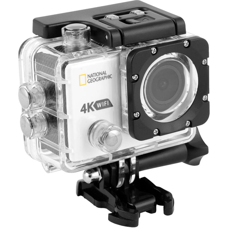 Explore Scientific National Geographic 4K Action Camera with Wi-Fi (White)