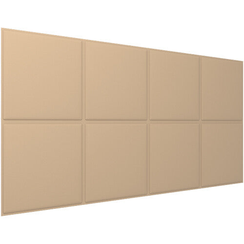 Vicoustic VicWallpaper VMT Square 30 (Beige, 46.85 x 23.43 x 0.39", 8-Pack)