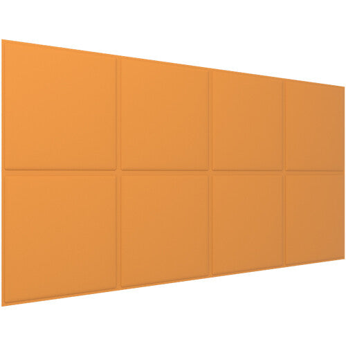 Vicoustic VicWallpaper VMT Square 30 (Pumpkin Orange, 46.85 x 23.43 x 0.39", 8-Pack)