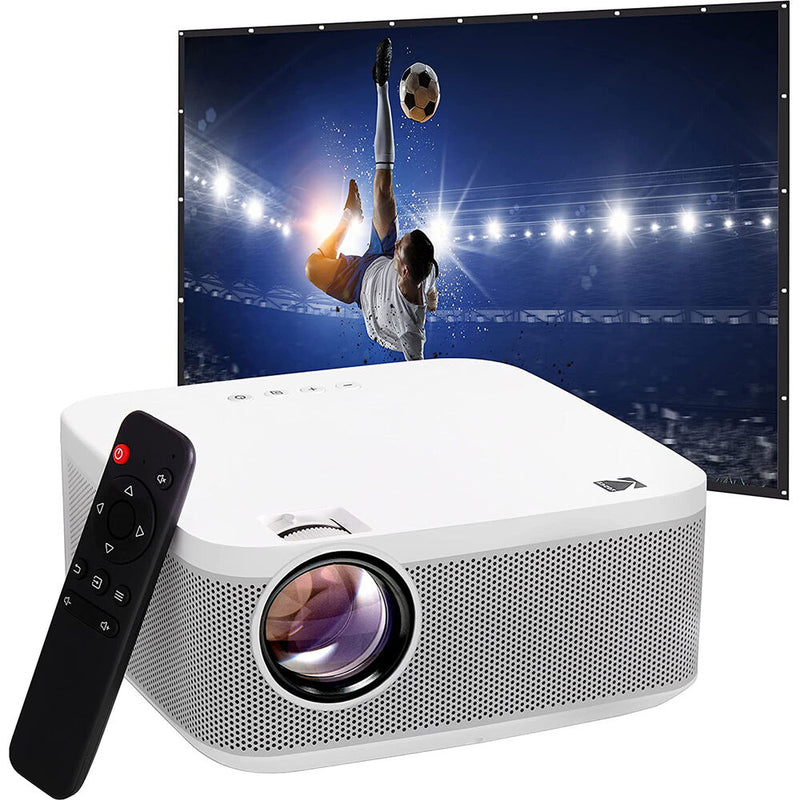 Kodak FLIK X10 150-Lumens Full HD Home Theater Projector with 100" Screen Kit