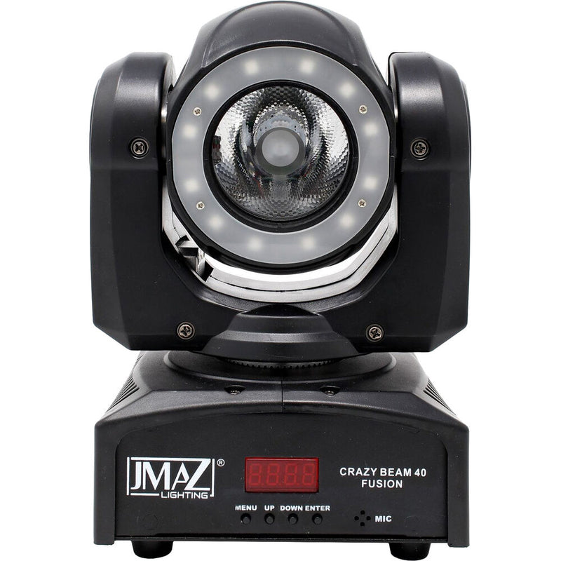 JMAZ Lighting CRAZY BEAM 40 FUSION RGBW LED Moving Head with LED Ring