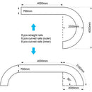 CAME-TV Power Dolly System for Tripods with 8 Straight & 12 Curved Rails