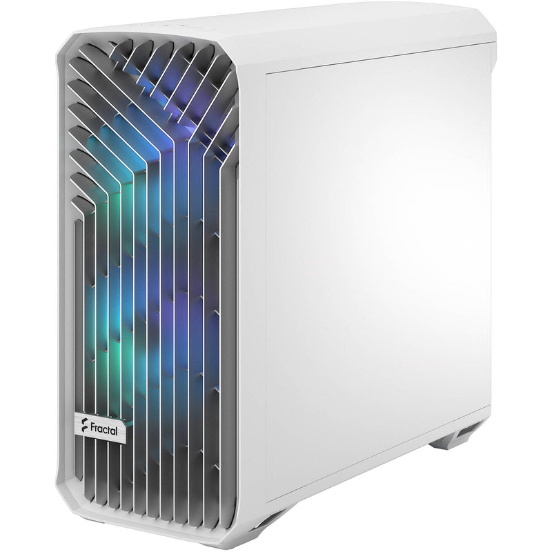 Fractal Design Torrent Mid-Tower Case with Clear Tempered Glass Side Panel and RGB Fans (White)