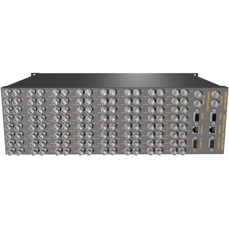 Matrix Switch 16 Input x 64 Output Crosslink Composite Analog Video Router with Status Panel